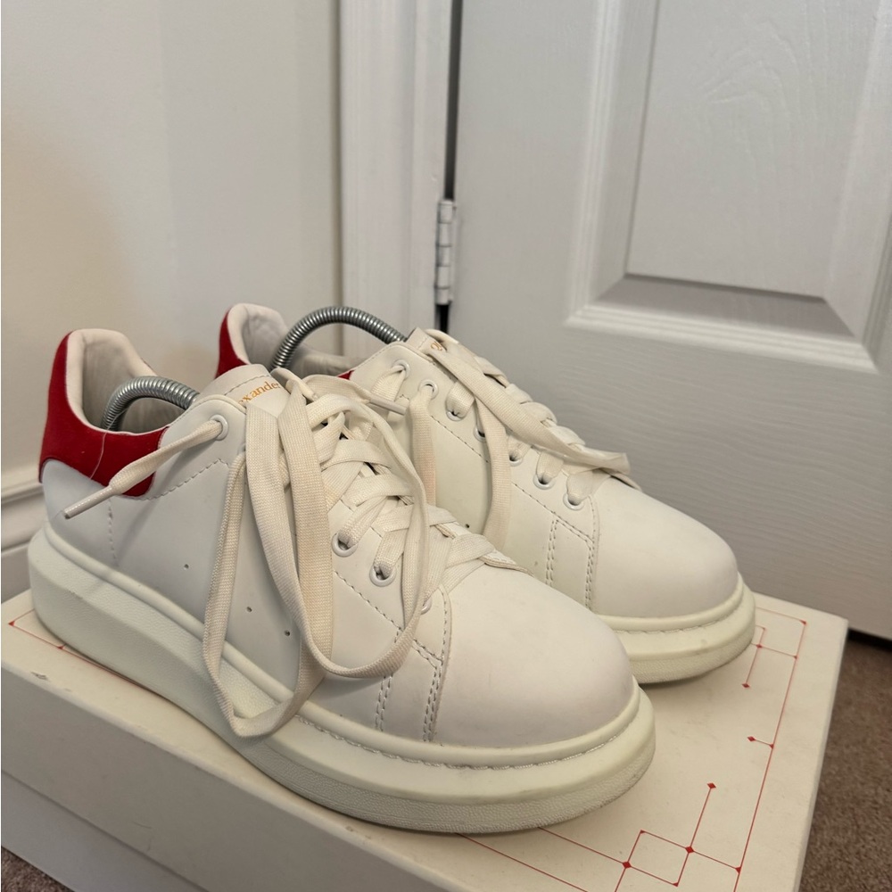 White Alexander McQueen Sneakers with Red Accents - Picture 5 of 6